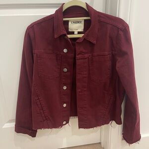 L’agence Burgundy Denim Jacket